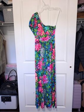 Lilly Pulitze Niki Maxi Dress Festive Fantasy Size XS